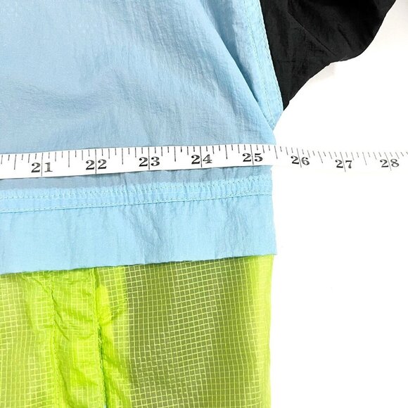 NWT Opening Ceremony Jacket Mens L Blue Green Black Colorblock Nylon Windbreaker - Picture 11 of 15